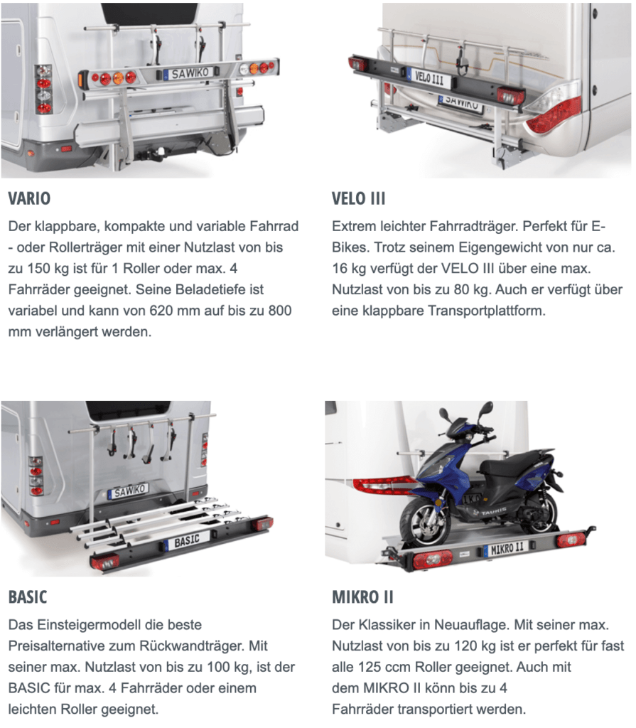 Sawiko Motorradanhaenger Wohnmobile