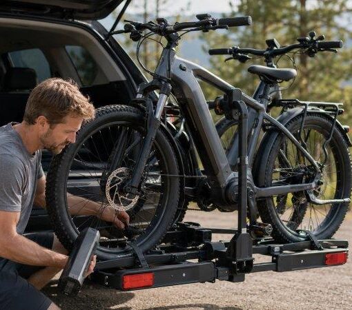 Zu sehen ist Bild 1 zum Beitrag mit dem Thema: E-Bike auf dem Fahrradträger transportieren