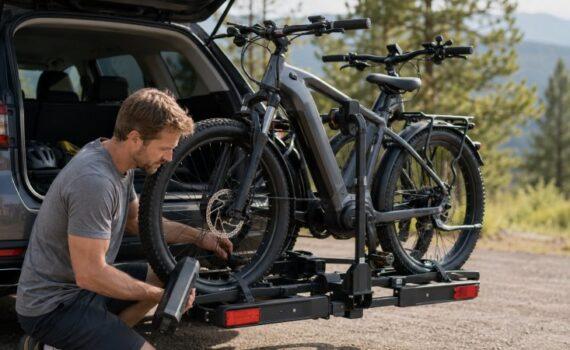 Zu sehen ist Bild 1 zum Beitrag mit dem Thema: E-Bike auf dem Fahrradträger transportieren
